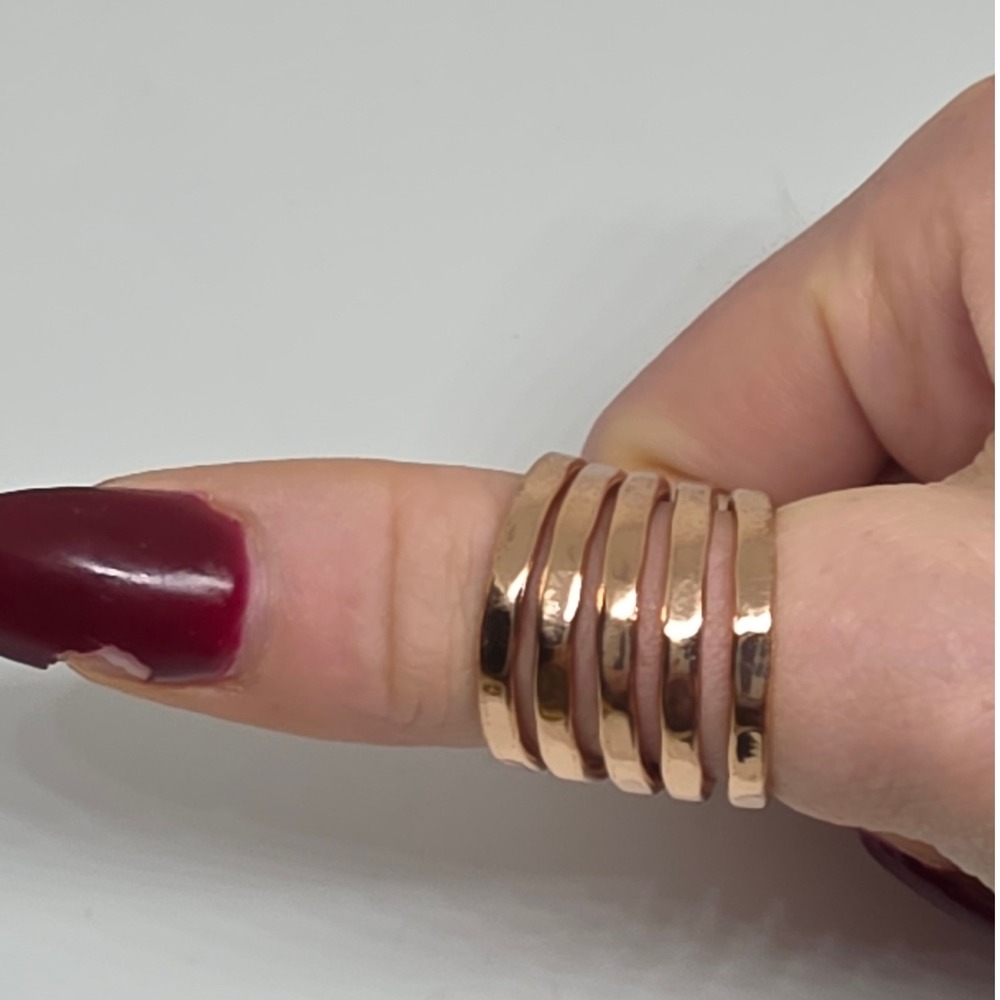 Stackable Ring Set Gold Tone Band Rings Thumb Ring Set